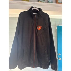 G-III Sports Baltimore Orioles MLB Full Zip Track Jacket Mens XXL Black Orange